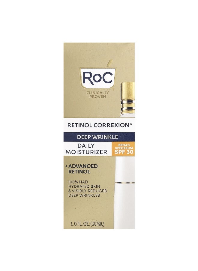 RoC, Retinol Correxion®, Deep Wrinkle Daily Moisturizer, SPF 30, 1 fl oz (30 ml)