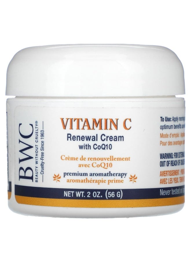 Beauty Without Cruelty, Vitamin C Renewal Cream With CoQ10, 2 oz (56 g)