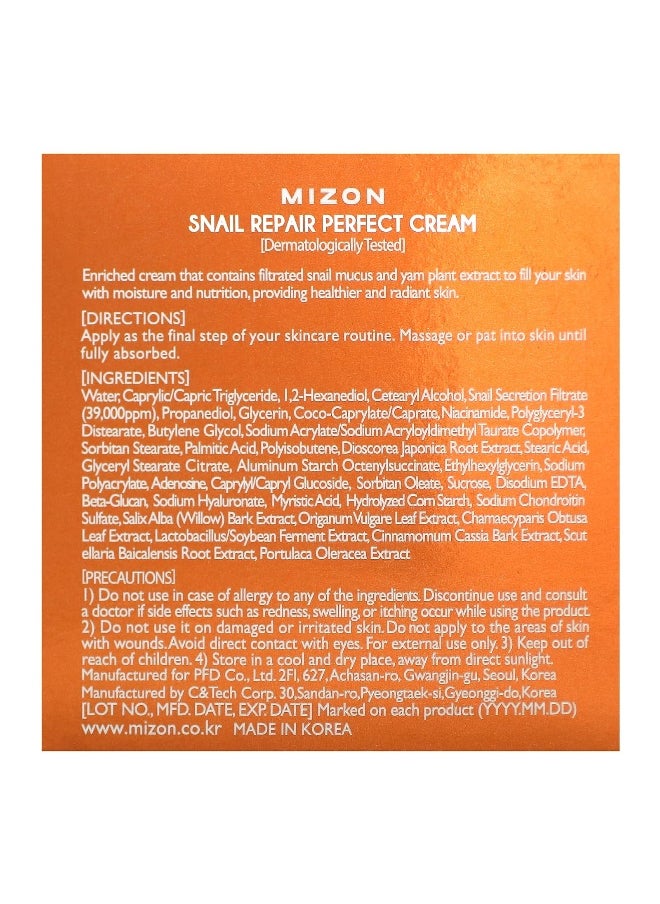 Mizon, Snail Repair Perfect Cream, 1.69 fl oz (50 ml)
