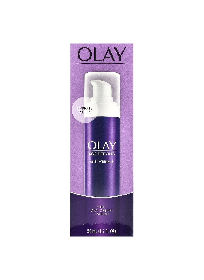 Olay, Age Defying, Anti-Wrinkle, 2 in 1 Day Cream + Serum, 1.7 fl oz (50 ml)