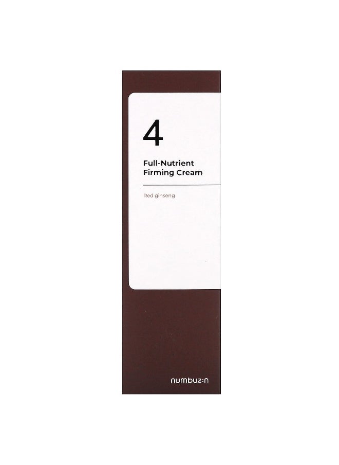 Numbuzin, No.4 Full-Nutrient Firming Cream, Red Ginseng, 2.02 fl oz (60 ml)