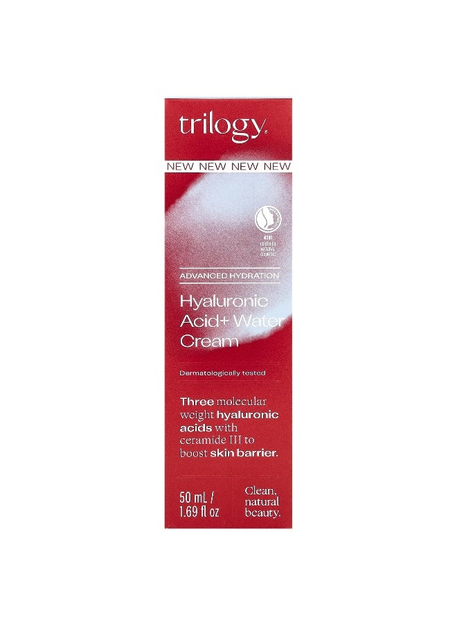 Trilogy, Hyaluronic Acid + Water Cream, 1.69 fl oz (50 ml)