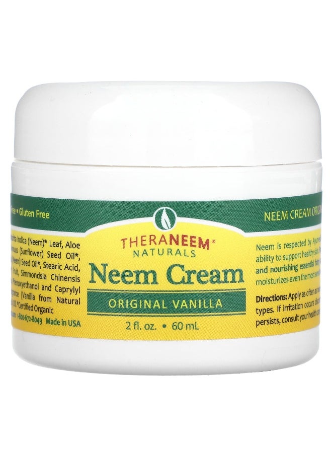 Organix South, TheraNeem Naturals, Neem Cream, Original Vanilla, 2 fl oz (60 ml)