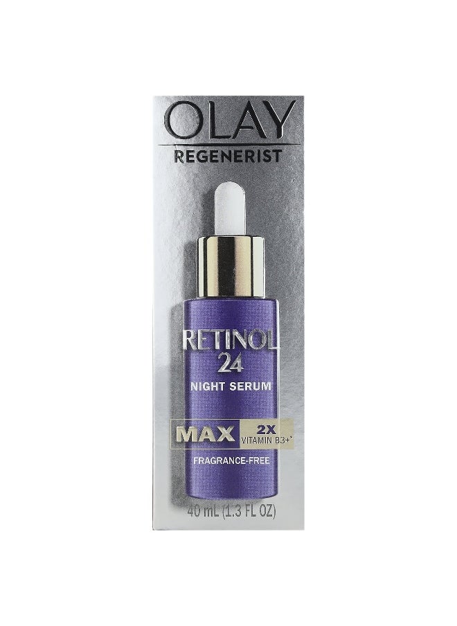Olay, Regenerist, Retinol 24, Night Serum, Fragrance-Free, 1.3 fl oz (40 ml)