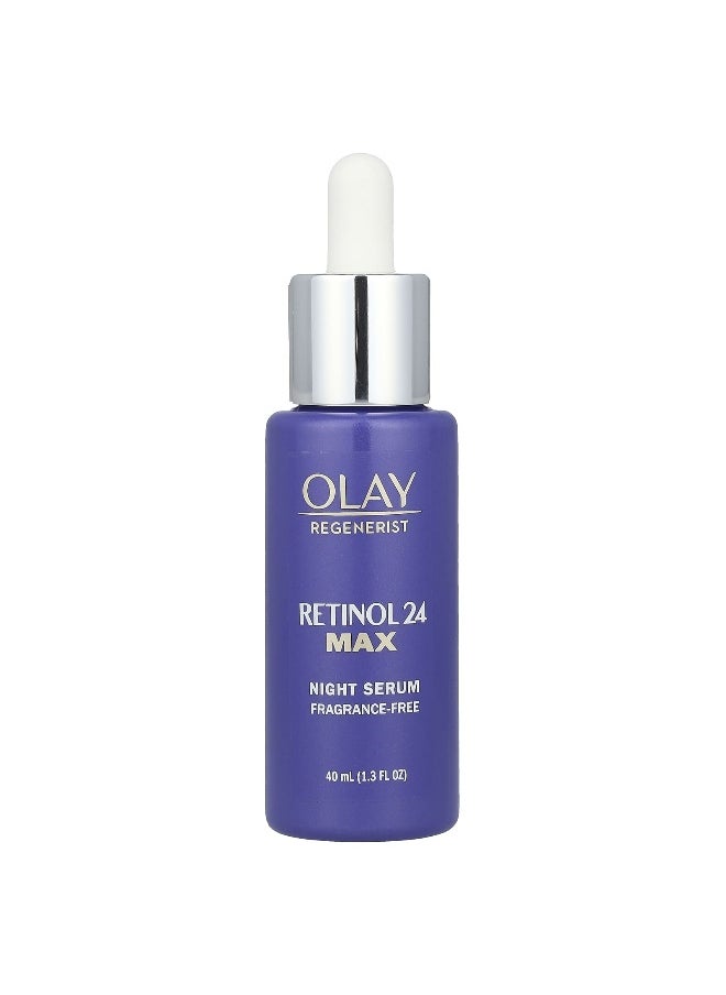 Olay, Regenerist, Retinol 24, Night Serum, Fragrance-Free, 1.3 fl oz (40 ml)