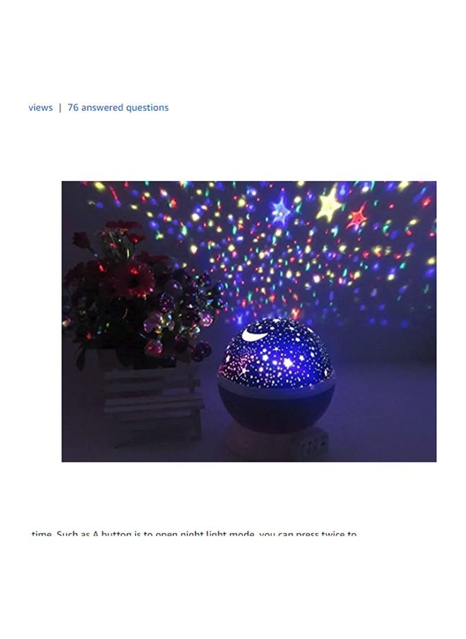 Rotary Flashing Star Moon Projector Night Light