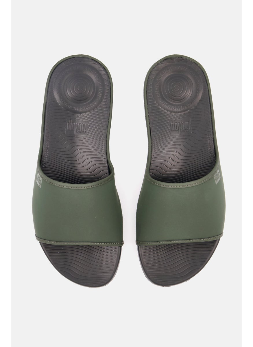Men Slip On Lido Slides, Green