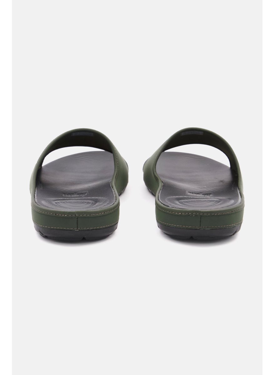 Men Slip On Lido Slides, Green
