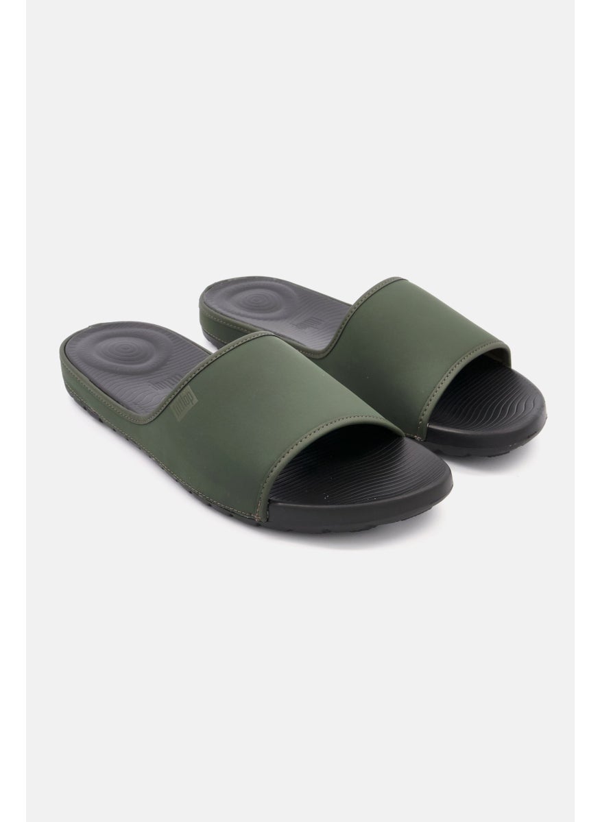 Men Slip On Lido Slides, Green