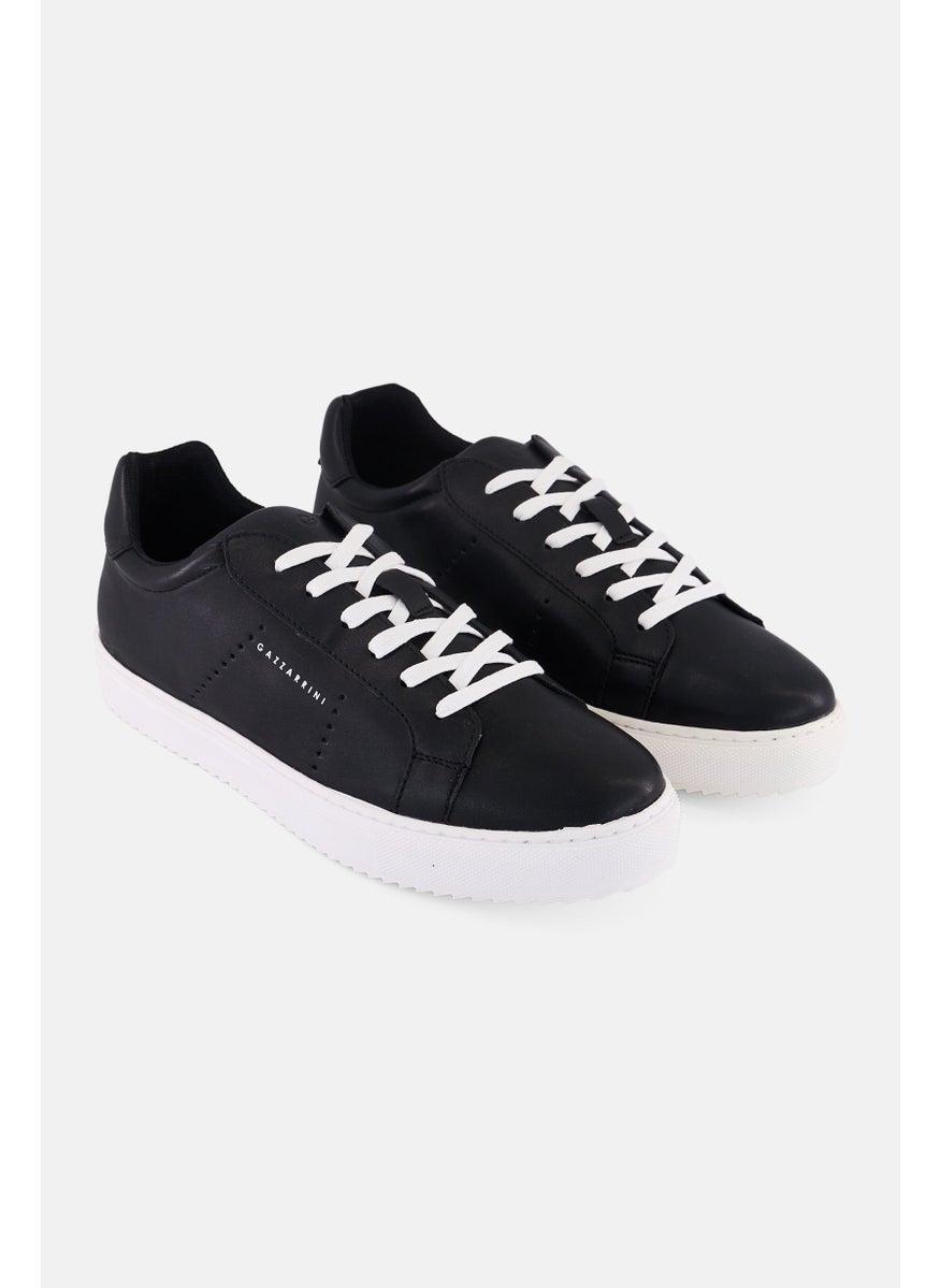 Men Lace Up Sneakers, Black