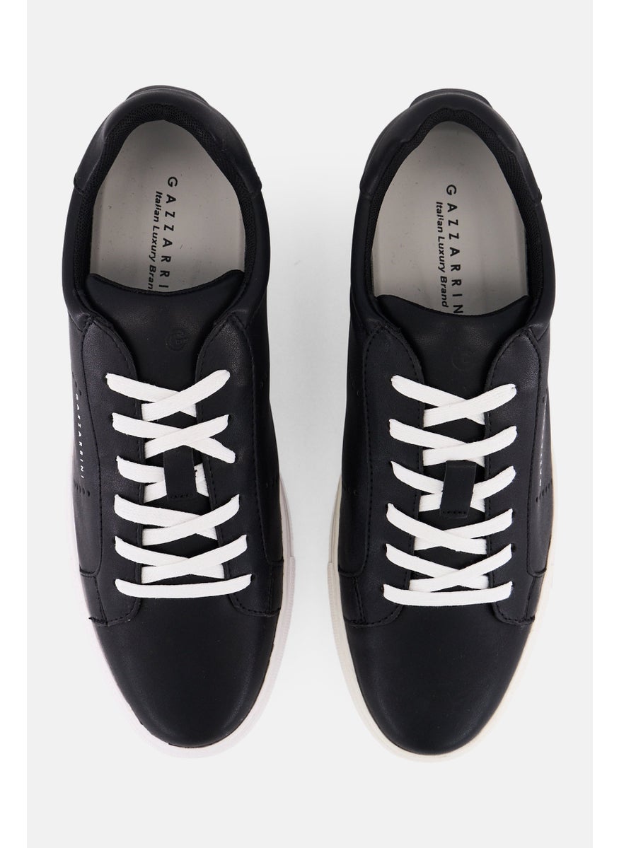 Men Lace Up Sneakers, Black