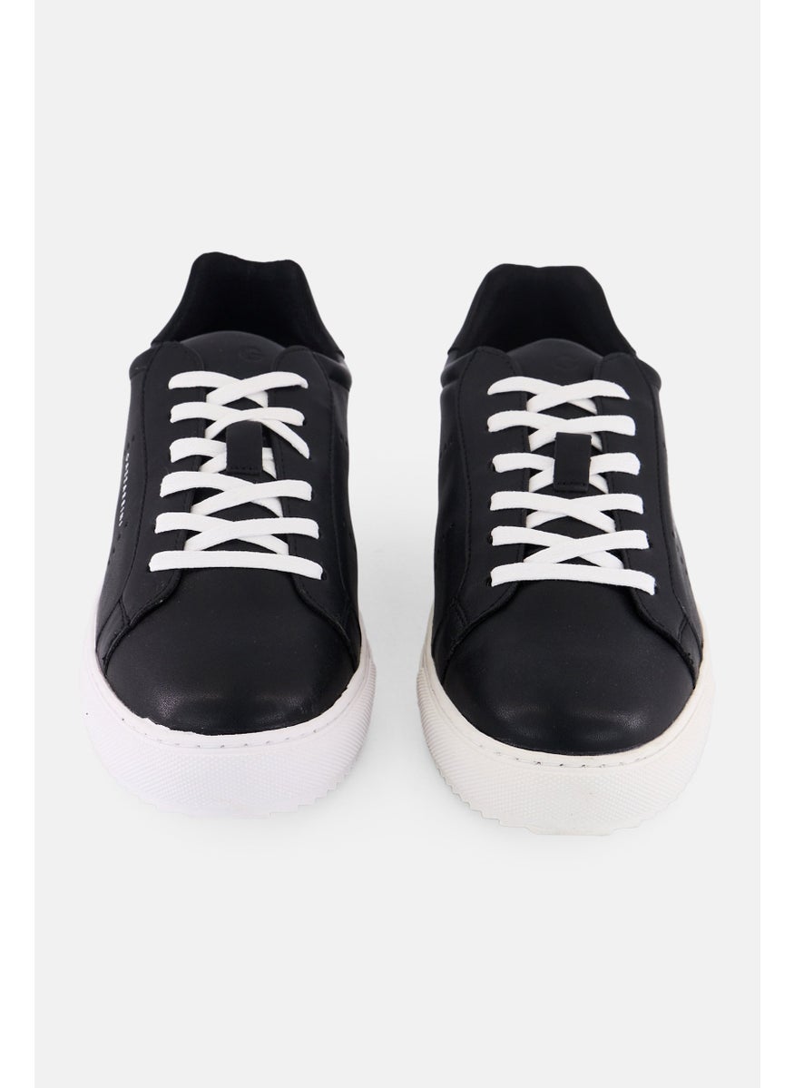 Men Lace Up Sneakers, Black