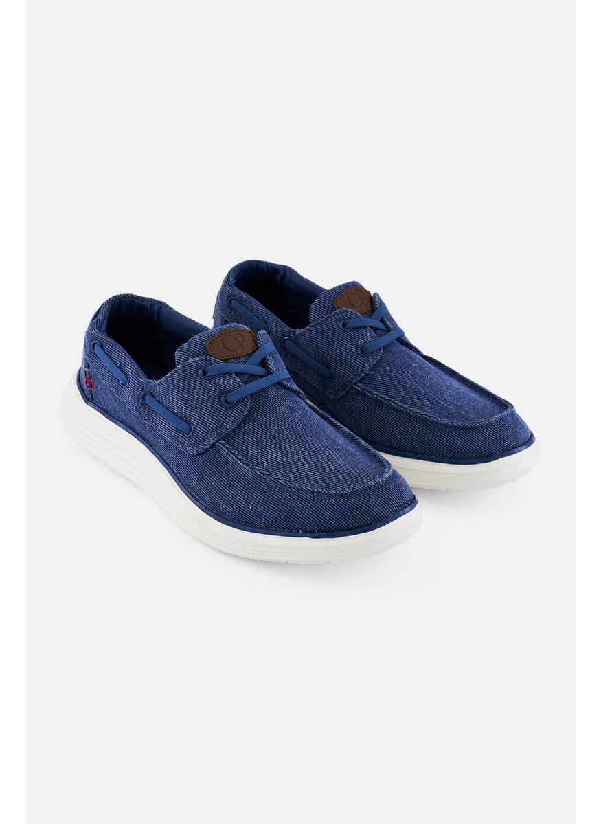 Men Lace Up Casual Shoes, Blue