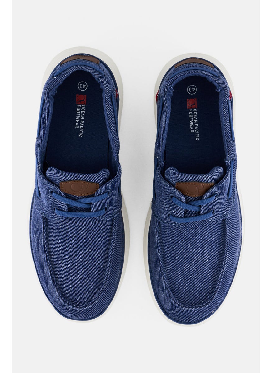Men Lace Up Casual Shoes, Blue