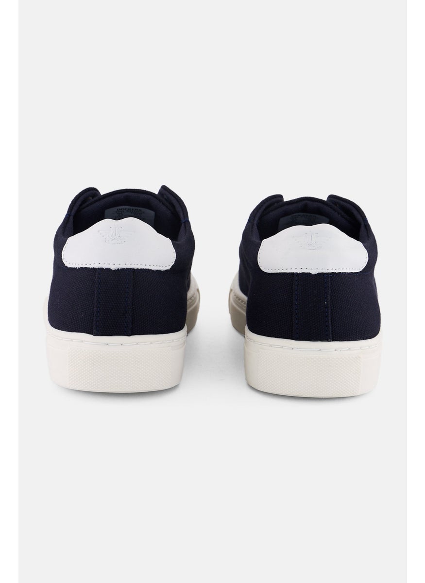 Men Lace Up Casual Shoes, Navy