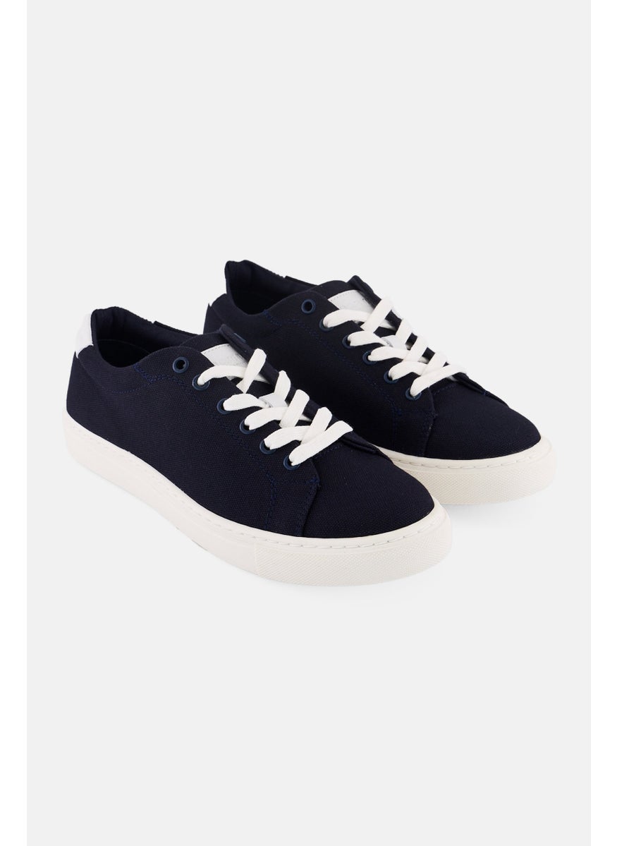 Men Lace Up Casual Shoes, Navy