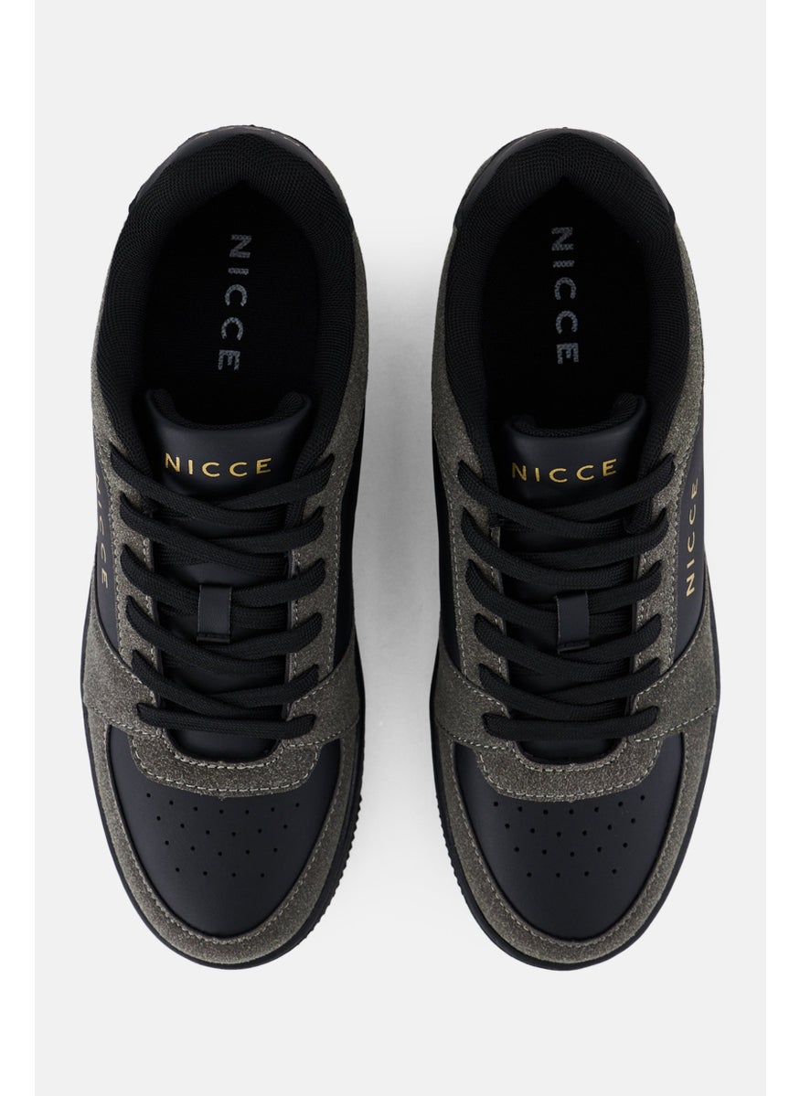 Men Lace Up Casual Shoes, Black