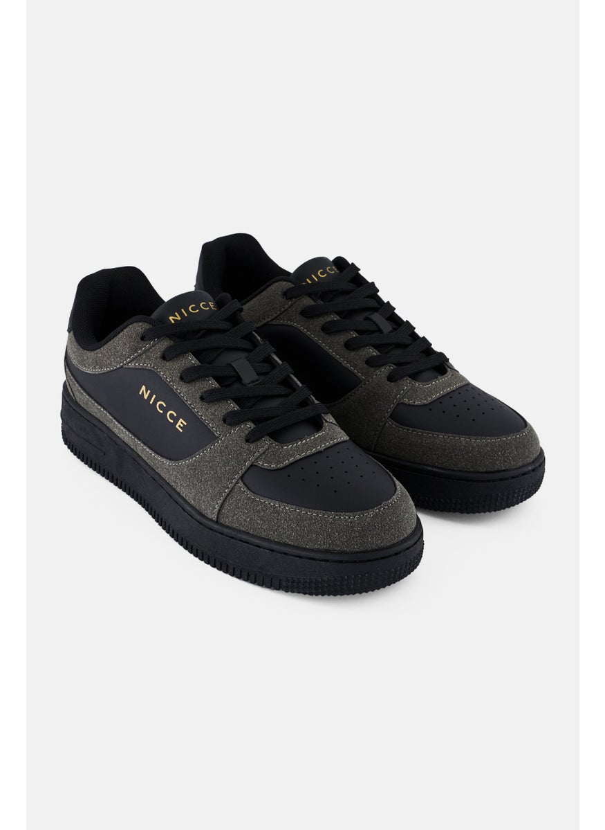 Men Lace Up Casual Shoes, Black