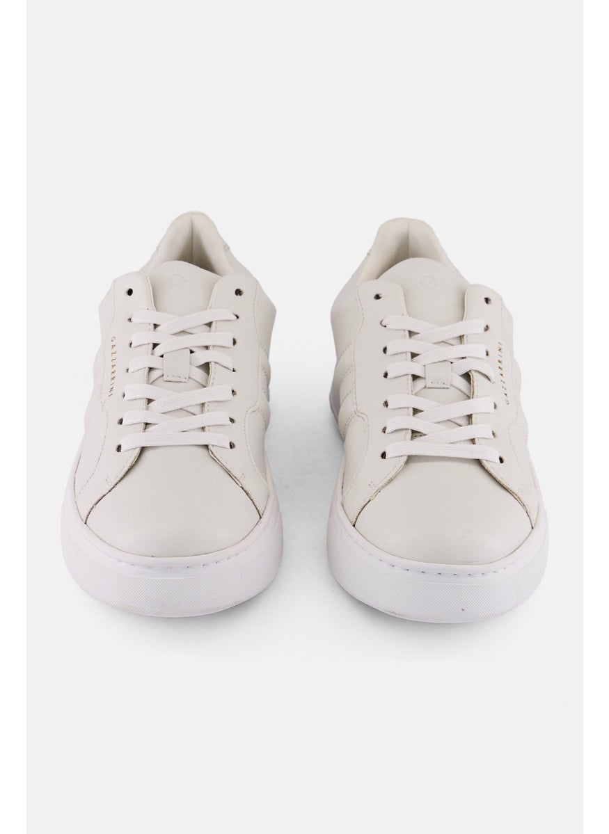 Men Lace Up Causal Sneakers, White