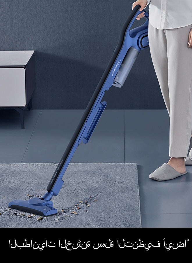 Handheld Vacuum Cleaner,3 Brush Heads For Different Scenarios,15000 Pa Strong Suction Power,Removable 800mL Dust Box 600 W DX810 Blue