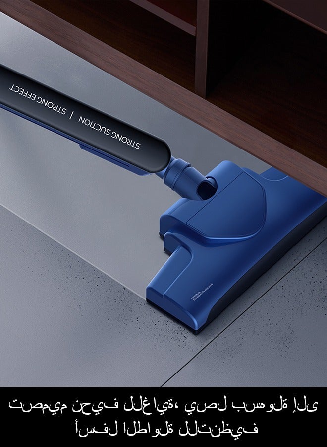 Handheld Vacuum Cleaner,3 Brush Heads For Different Scenarios,15000 Pa Strong Suction Power,Removable 800mL Dust Box 600 W DX810 Blue