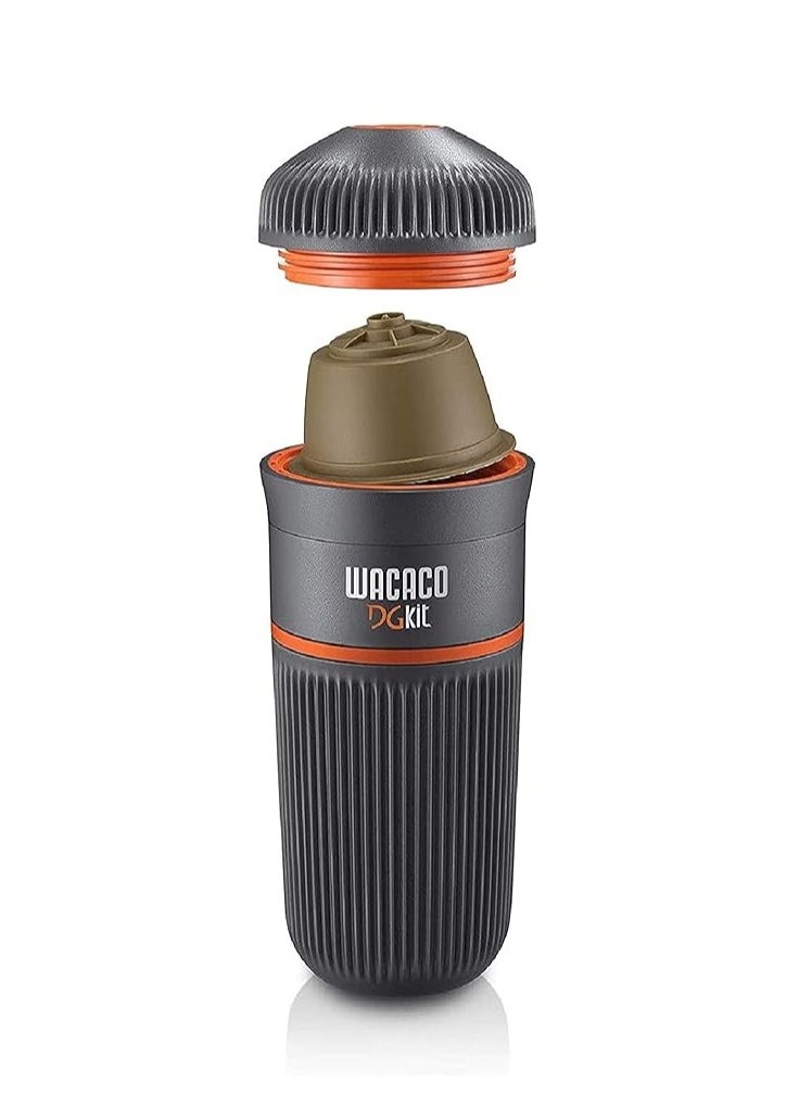 Dolce Gusto (DG) Kit - DG Capsule Adapter + Larger water tank(140ml) in use with Nanopresso, Compatible w/ Nescafe Dolce Gusto Capsules, for Traveling, Camping, Home or Office Use