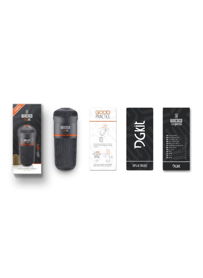 Dolce Gusto (DG) Kit - DG Capsule Adapter + Larger water tank(140ml) in use with Nanopresso, Compatible w/ Nescafe Dolce Gusto Capsules, for Traveling, Camping, Home or Office Use