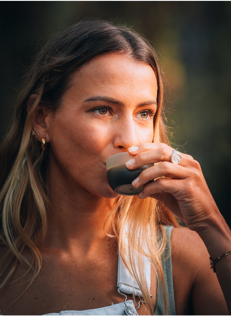 MINIPRESSO GR2 - Portable Espresso Machine for Ground Coffee, Eco-Friendly, Made Using Biomass, 18 Bar Powerful Extraction, Ultra Light Weight, Integrated Water Tank System