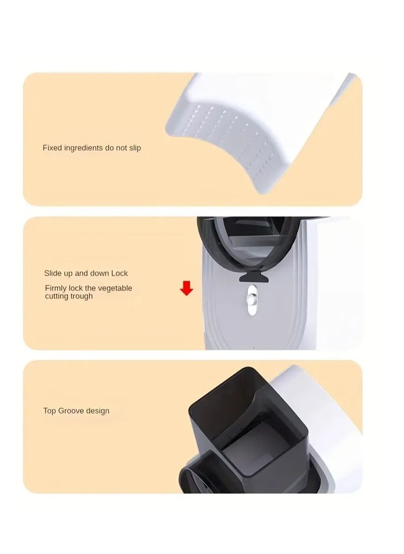 Electric Mandoliner Slicer Multifunctional Kitchen Vegetable Cutter with 3 Stainless Steel Blades