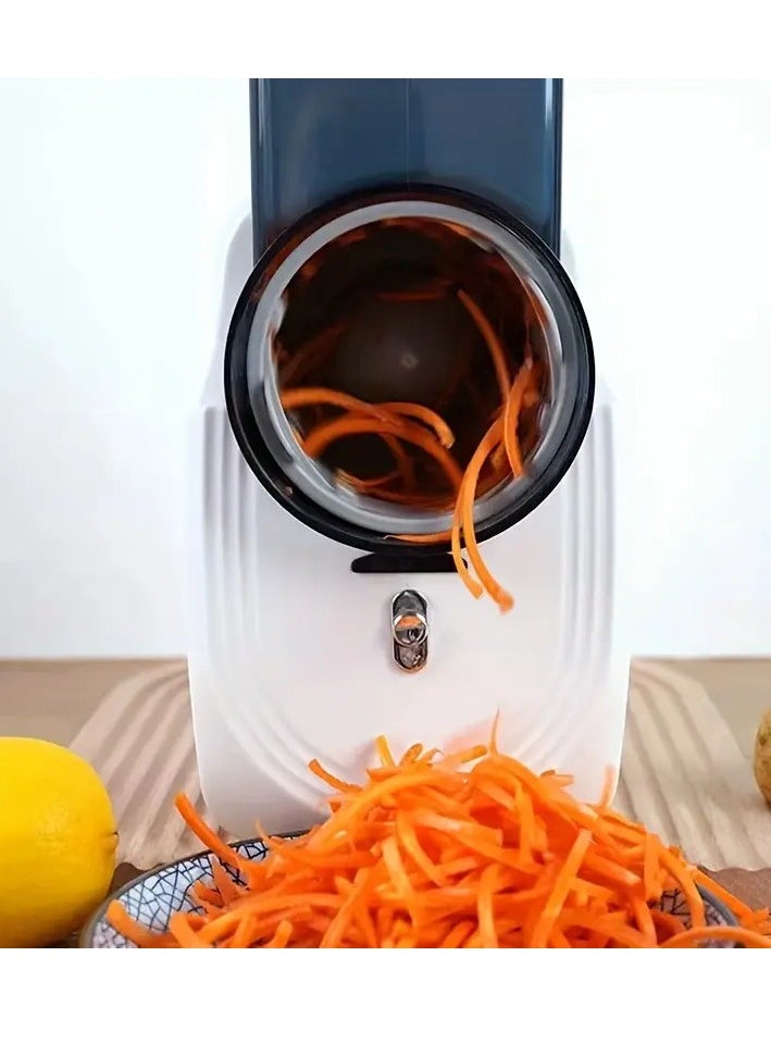 Electric Mandoliner Slicer Multifunctional Kitchen Vegetable Cutter with 3 Stainless Steel Blades