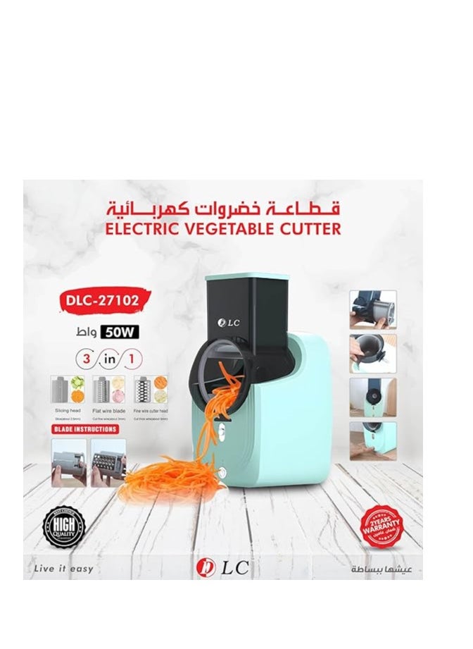 Electric Mandoliner Slicer Multifunctional Kitchen Vegetable Cutter with 3 Stainless Steel Blades