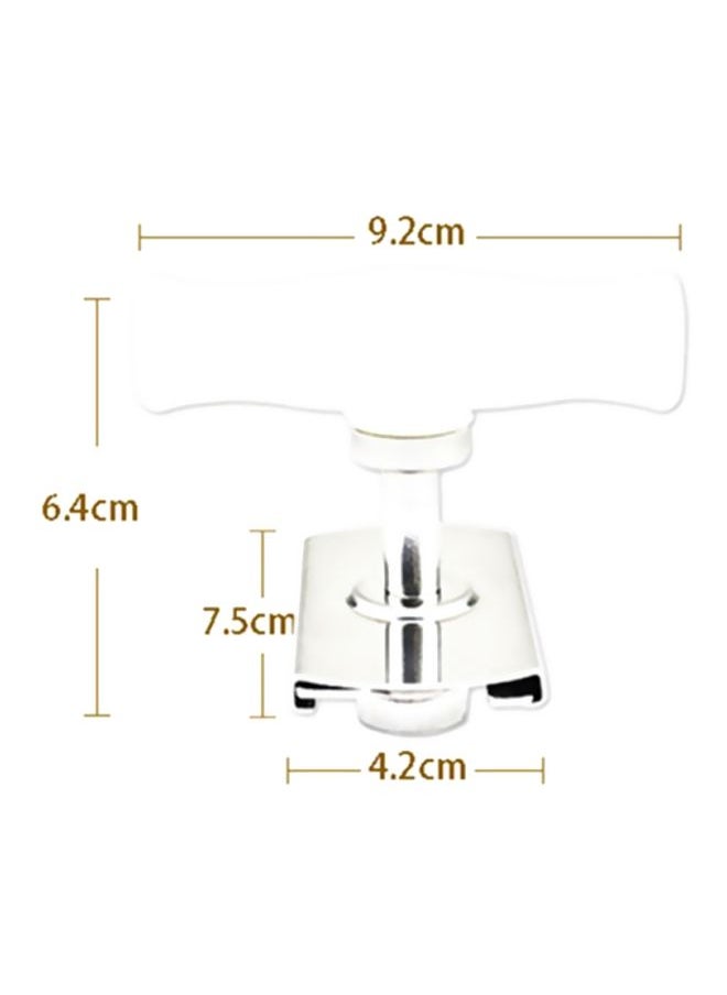 Stainless Steel Adjustable Can Opener Silver/White 10x20x10cm