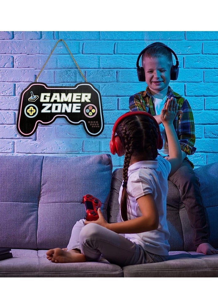 Game Room Wall Decor, Game Room Sign, Gaming Wooden Sign for Playroom Boys Bedroom, Playstation Game Playroom Decor, Gamer Gifts for Teenage Boy, Wall Art for Boy Kids Room