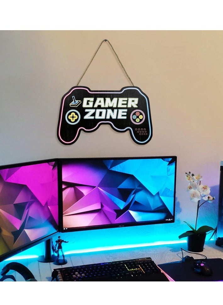 Game Room Wall Decor, Game Room Sign, Gaming Wooden Sign for Playroom Boys Bedroom, Playstation Game Playroom Decor, Gamer Gifts for Teenage Boy, Wall Art for Boy Kids Room