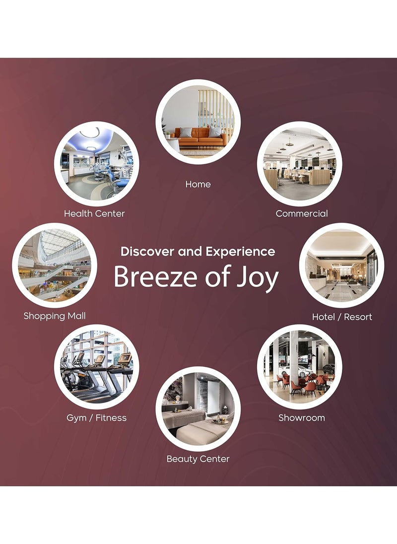 Dr Scent Breeze of Joy Automatic Wall Mount Dispenser for Air Fresheners LCD Display, Auto Aerosol Sprays for Indoors (White)