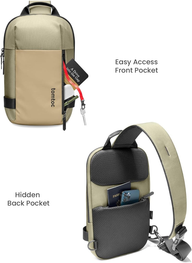 Navigator-T24 Sling Bag 5L, Compact Sling Bag, Crossbody Chest Shoulder Bag for 11 inch 2025 iPad A16, iPad Air M3&M2, iPad Pro M4, M2&M1, Nintendo Switch 2/Switch/OLED, Slim Lightweight Daypack for Daily Use