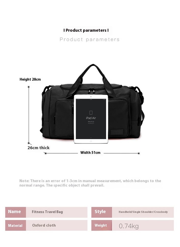 Large Capacity Sports Duffel Bag with Wet-Dry Compartments & Shoe Pocket - Waterproof Gym Bag for Swimming/Travel