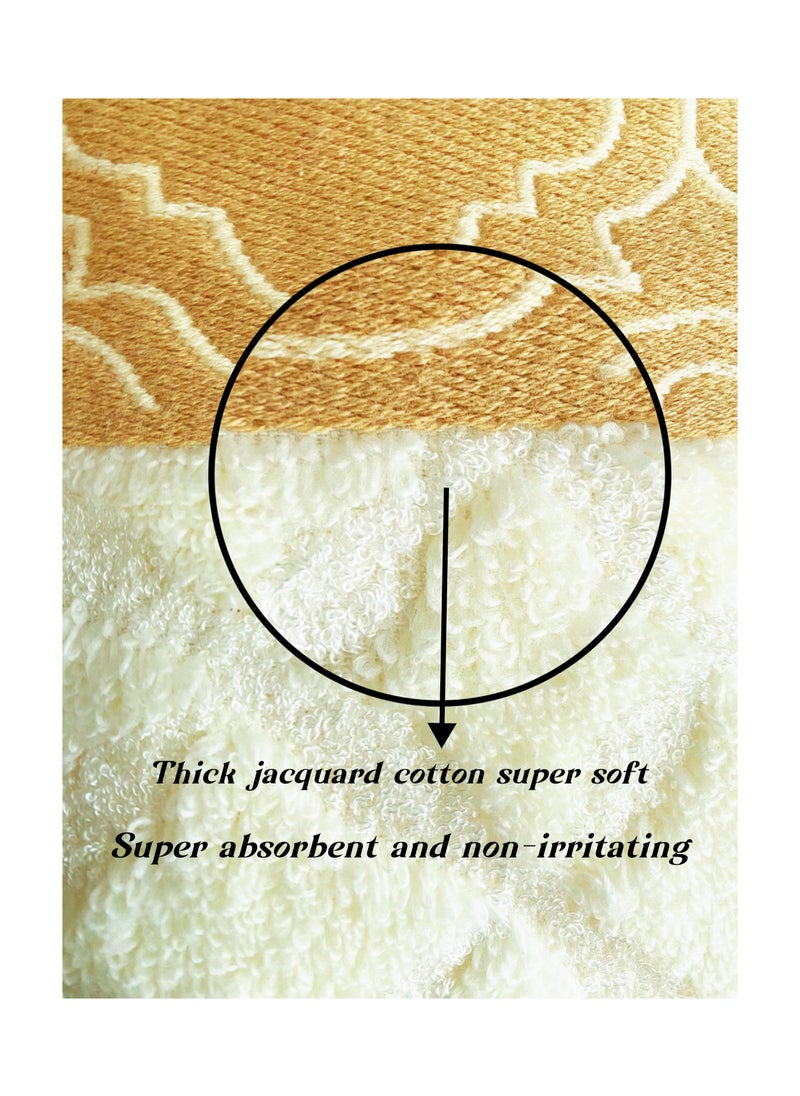 Soft and absorbent cotton thickened and quick drying luxury hotel bath towel set size 70 * 140cm environmentally friendly and durable bathroom daily home spa sports and travel (beige)