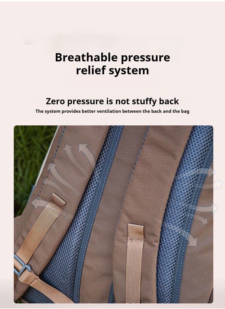 Hiking backpack waterproof wear-resistant mountaineering bag large capacity leisure travel bag lightweight outdoor backpack