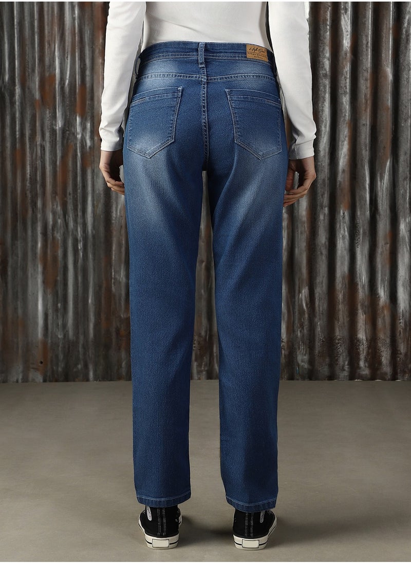 Women Blue Slim Fit Mid-Rise Clean Look Stretchable Jeans