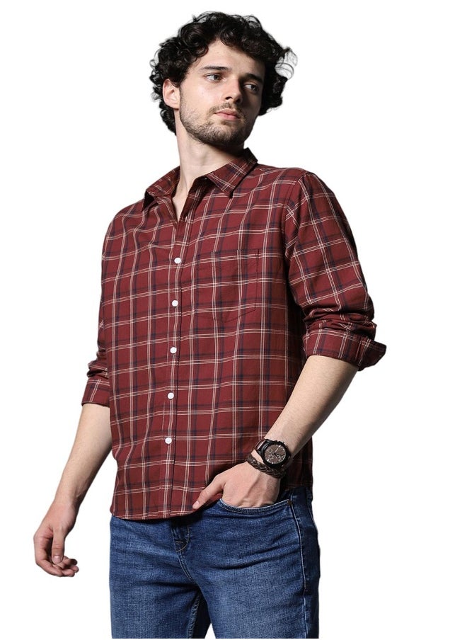 Men Maroon Shirts