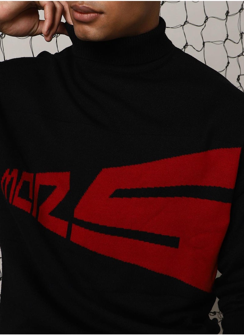 Men's Multicoloured 100% Acrylic Solid Oversized Sweater