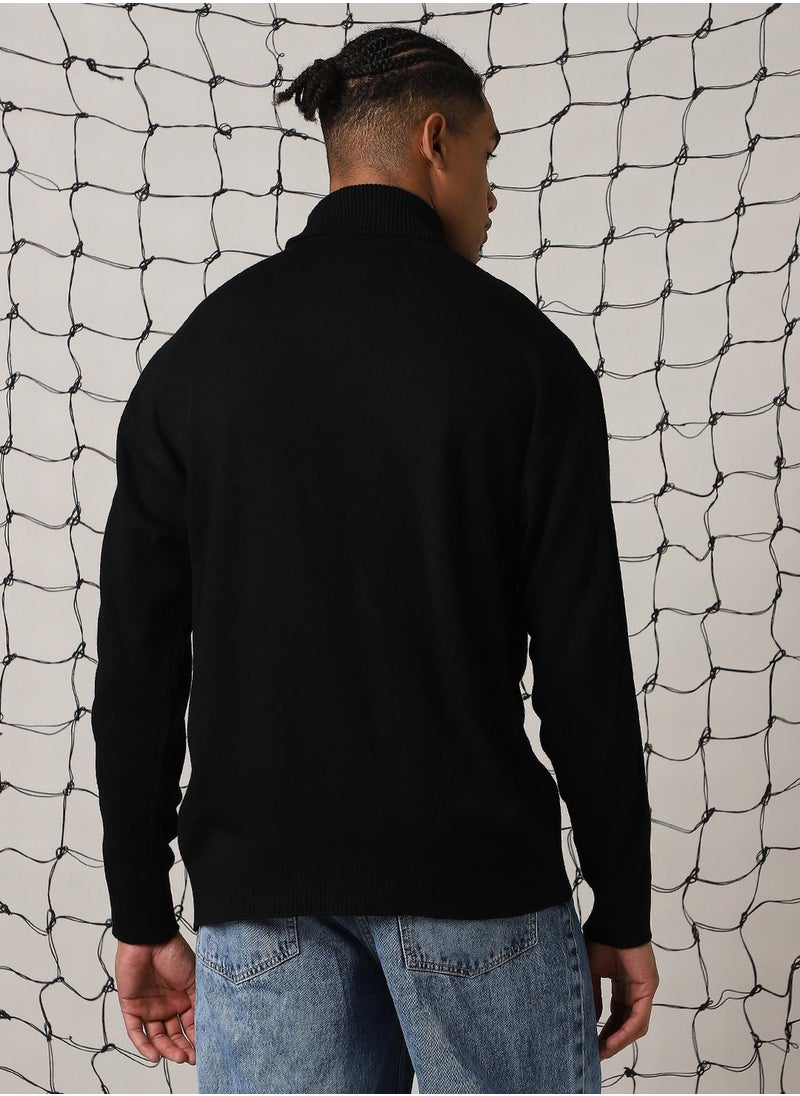 Men's Multicoloured 100% Acrylic Solid Oversized Sweater