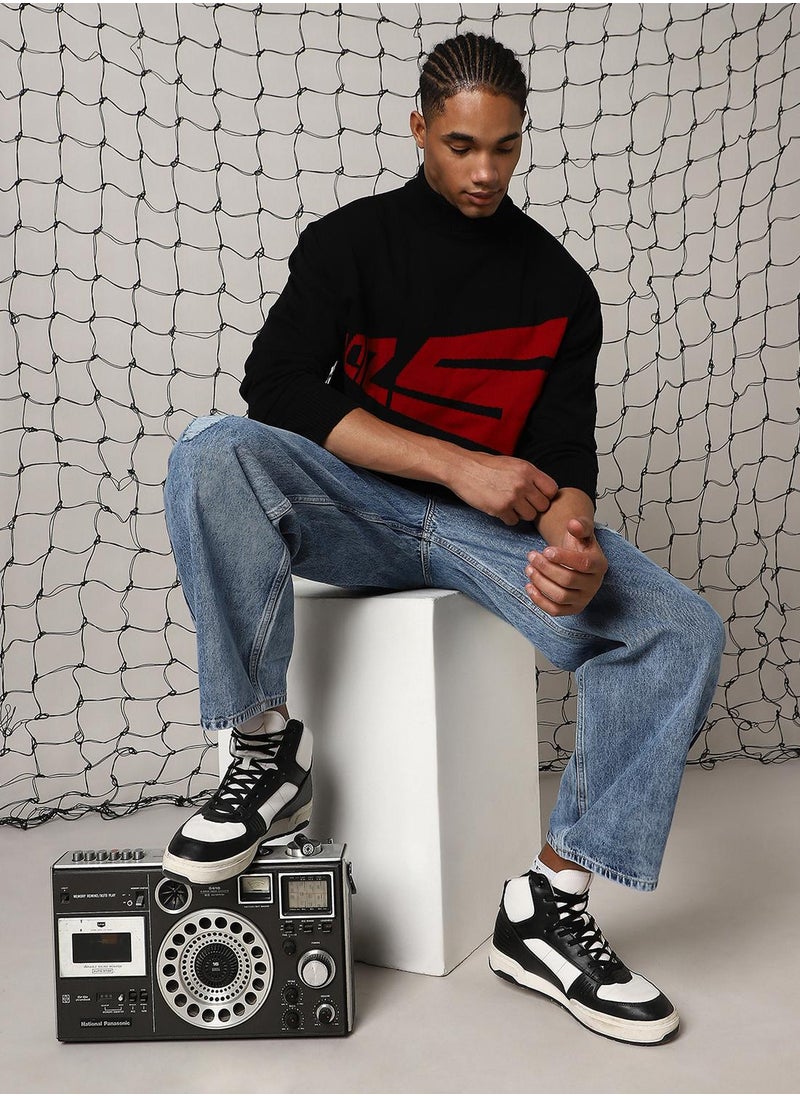 Men's Multicoloured 100% Acrylic Solid Oversized Sweater