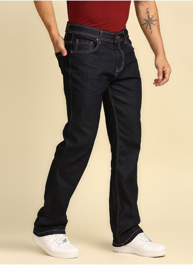 Men Blue Bootcut Jeans