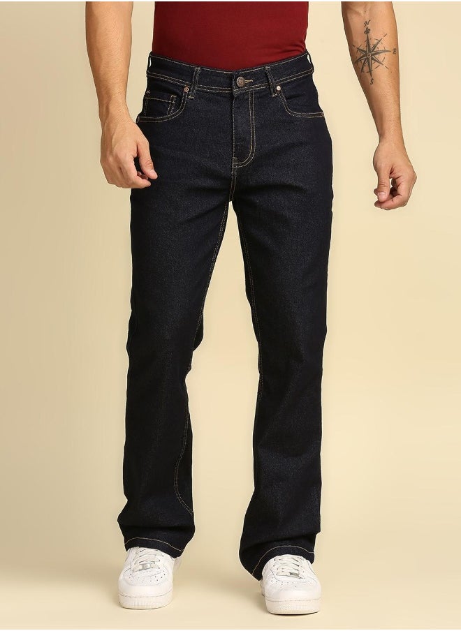 Men Blue Bootcut Jeans