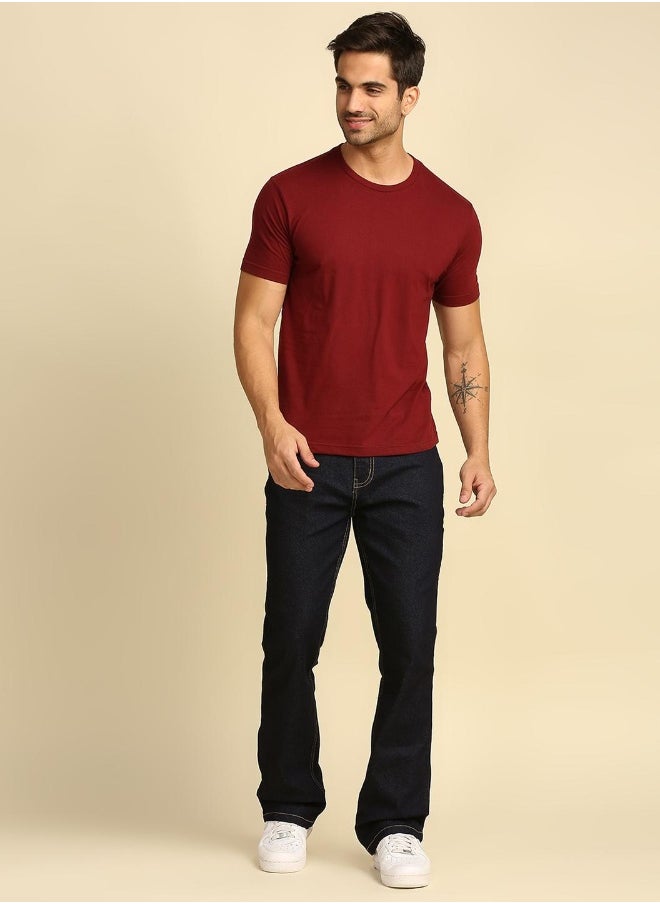 Men Blue Bootcut Jeans