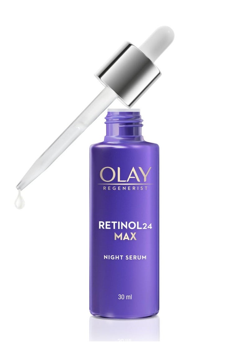 Retinol24 Max Night Serum l Visibly Reduces Fine Lines in 7 Nights | Max Repair, Max Hydration l No Redness or Irritation | Fragrance Free l Normal, Oily, Dry and Combination Skin l 30ml
