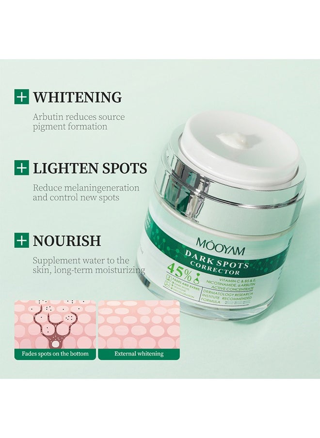 Dark Spots Corrector Cream - Skin Whitening Cream with Vitamin C&B5&E,Keep Moisturizing,Skin Lightening Cream for Intimate Areas and Bleaching,Dark Spot Remover for Face,Neck,Armpit,Elbow, Inner Thigh and Knees