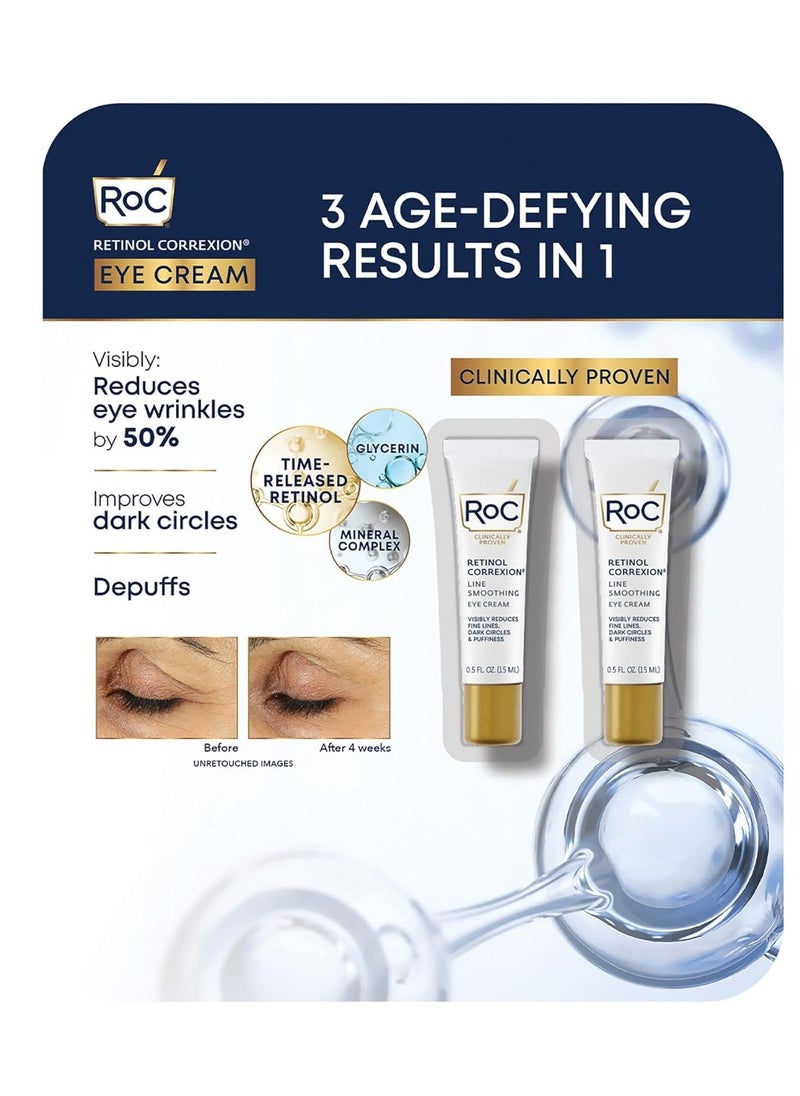 RoC Retinol Correxion Eye Cream 0.5 oz (Pack of 2)